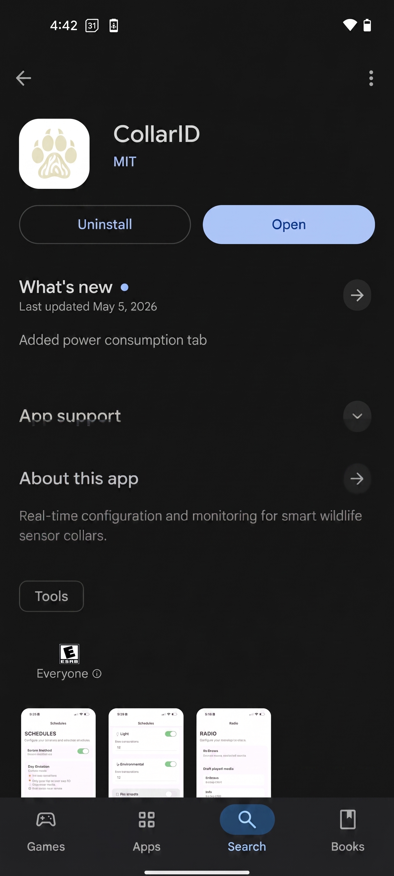 CollarID app on the Google Play Store